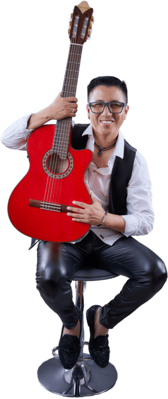 Riber Oré, guitarra roja