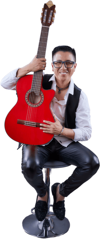 Riber Oré, guitarra roja